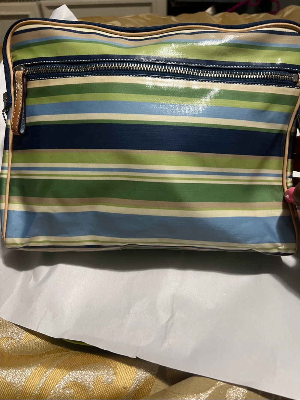 VTG Coach Hampton Watercolor Stripe iPad Tablet Case Tech Sleeve 5026 - Picture 2 of 15